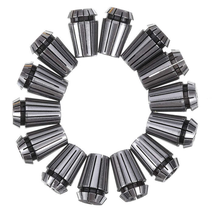 Machifit 14pcs ER20 Spring Collet Set 1/8-1/2 Inch Chuck Collet for CNC Milling Lathe Tool