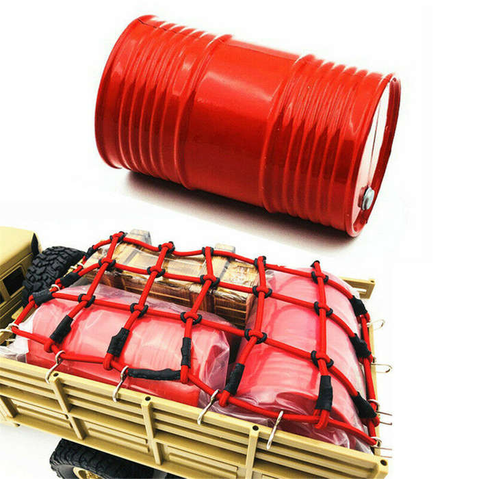 Red - 1PC Oil/Gas Drum Tank Container for 1/10 CC01 SCX10 TAMIYA RC4WD Rock Crawler RC Car Parts