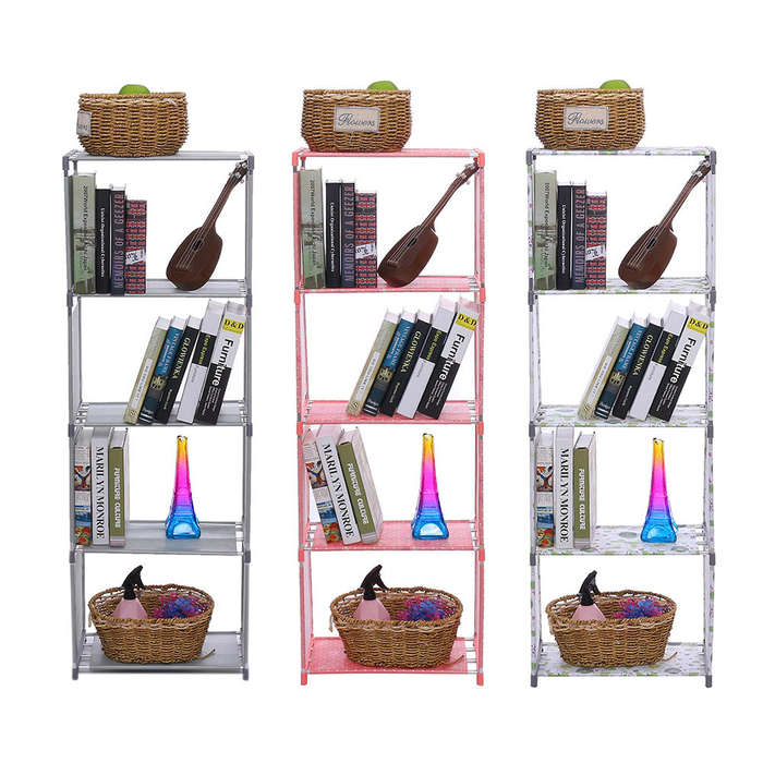 Pink - DIY Child Bookcase Stand Shelf Bookshelf Cube Shelf Storage Shelf File Shelf Creative Combina
