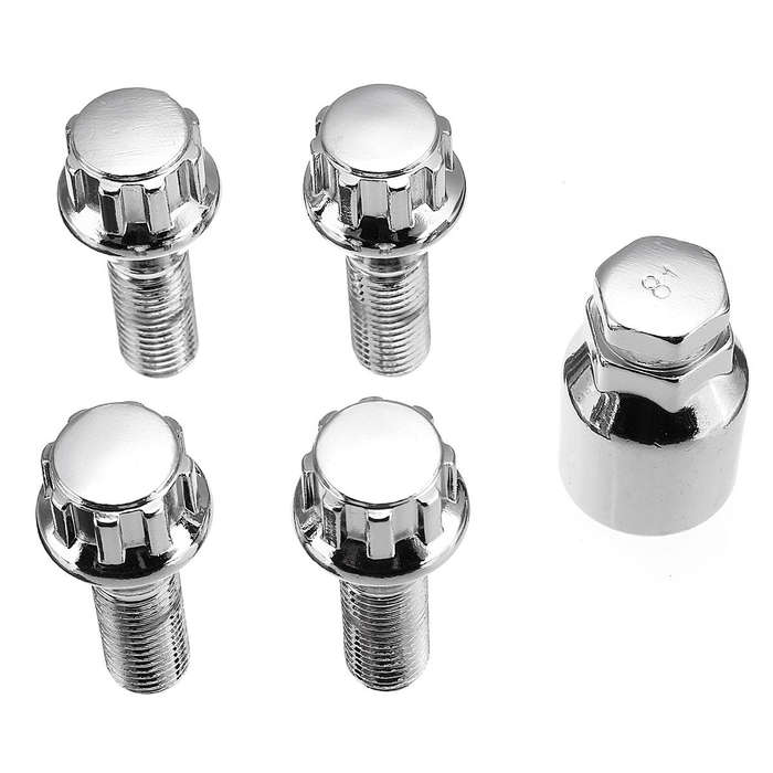 4+1 Aluminum Alloy Wheel Bolt Tire Anti-Theft Screws Nut For Bmw E30 E36 E46 E90