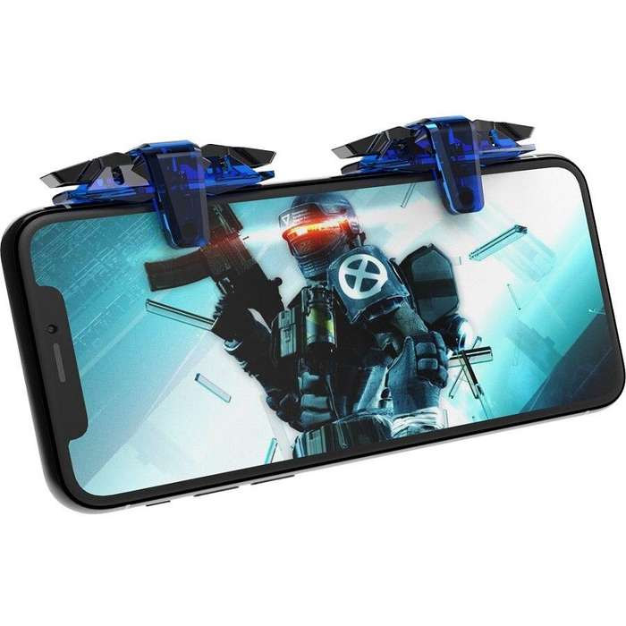 Bakeey X7 PUBG Mobile Game Controller Gamepad Trigger Aim Button Shooter Joystick with Flash Flim fo
