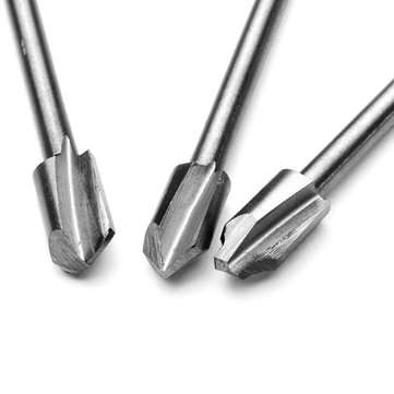 Drillpro 10pcs 1/8 Inch Shank Wood Working Router Bit Dremel Rotary Tool Parts