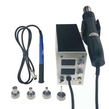 KSGER STM32 OLED T12 Temperature 2 in 1 Hot Air Dryer Digital Rework Soldering Station Solder Iron