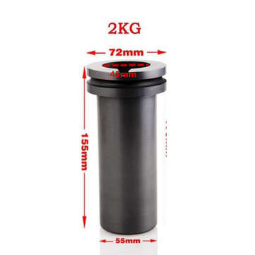 99.9% High Purity Graphite Casting Melting Crucible 1/2/3KG (WEIGHT: 2KG)
