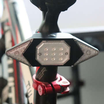 BORUiT 6-Modes Remote Control Smart Bike Turning Signal Taillight Intelligent USB Bicycle Rear Light