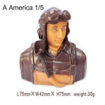 1/5 1/6 Pilot Avatar Model Spare Parts Accessories for RC Airplane Fixed Wing (MODEL: AAMERICA1/5)
