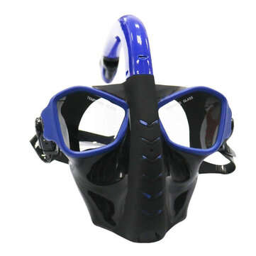 Anti-fog Snorkel Mask Underwater Diving Full Face Swimming Goggles with Breathable ... (COLOR: BLUE)