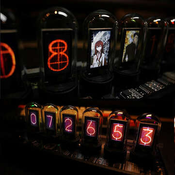Pseudo-glow Tube Programmable Display IPS Screen RGB Clock Desktop Creative Ornaments Digital Clock