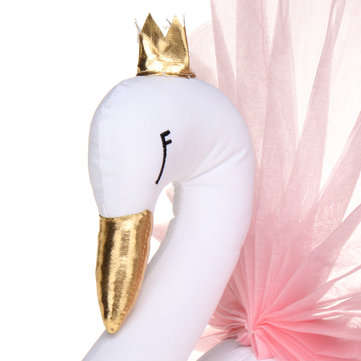 36cm 14" Golden Crown Swan Girl Swan Animal Doll Stuffed Plush Toy Home Decor
