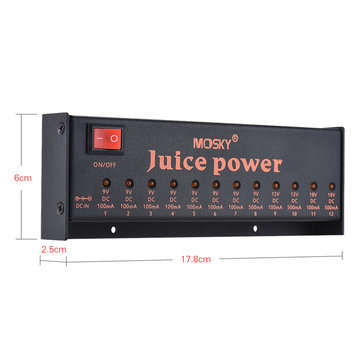 MOSKY JUICE POWER DC 18V 12 Isolated Power Supply Connector for 9V 12V 18V Guitar Effect Pedals