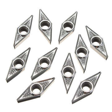 10pcs VCGT160408-AK H01 VCGT332-AK Carbide Inserts Lathe Tool for Aluminum