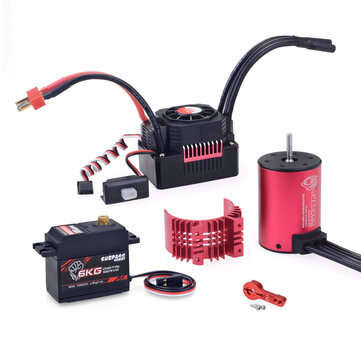 SURPASS HOBBY KK 3650 Brushless Motor 4500KV 60A Brushless ESC 6KG Metal Gear Digital Servo RC Car P
