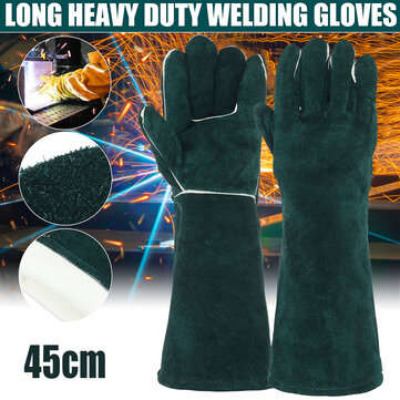 1 Pair Welding Gloves Heat Resistant Welder Heavy Duty Protective Gauntlet (STYLE: STYLEB)