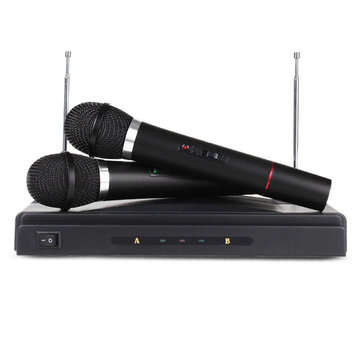 Karaoke Wireless Microphone System KTV Dual Handheld Mic Cordless Receiver