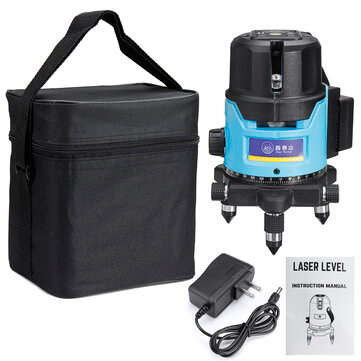 3D 360 Rotary Green Laser Level 5 Lines Self-Leveling Cross Horizontal Vertical Measuring Tool