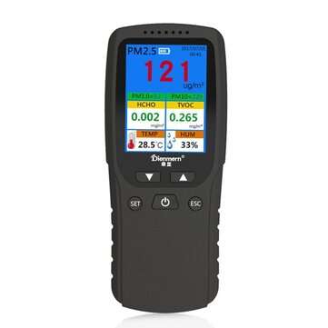 AQI Air Quality Analysis Tester PM1.0 PM2.5 PM10 HCHO TVOC Temperature Humidity Monitor Gas Detector