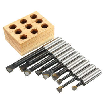 Machifit 9pcs F1 1/2 Inch Shank Boring Bar Carbide Tipped Boring Bar Lathe Tools