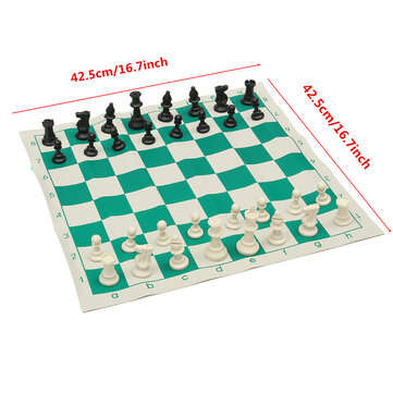 42.5x42.5cm Chess Game Set Folding Chess Traditional Game Adult Children Family Activity with Storag