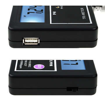 5 In 1 Water Quality Multi-parameter PH EC CF TDS(ppm) Temp Tester Meter Aquariums Hydroponics Pool