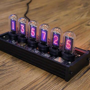 Pseudo-glow Tube Programmable Display IPS Screen RGB Clock Desktop Creative Ornaments Digital Clock