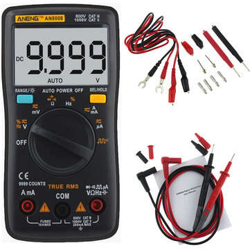 ANENG AN8008 True RMS Digital Multimeter 9999 Counts Backlight AC DC Current Voltage Resistance Freq