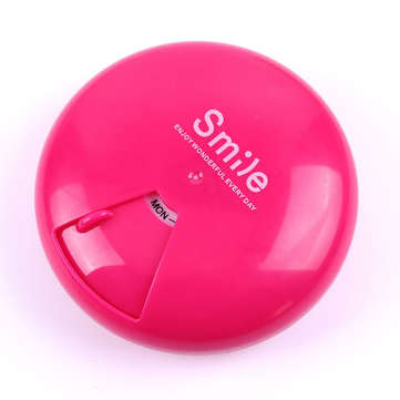 7 Days Weekly Pill Box Travel Pill Case Dispenser Outdoor Mini Pill Box Health Prod... (COLOR.: RED)