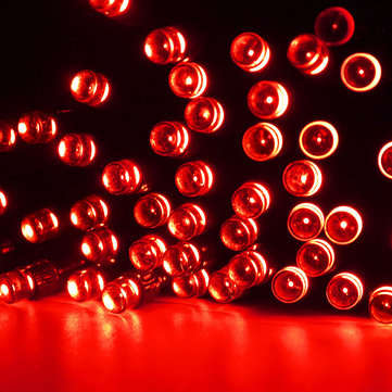 Waterproof Solar Powered 12M 100LED String Fairy Light Garden Party Christmas Decor  (COLOR.: RED)