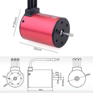 SURPASS HOBBY KK 3650 Brushless Motor 4500KV 60A Brushless ESC 6KG Metal Gear Digital Servo RC Car P