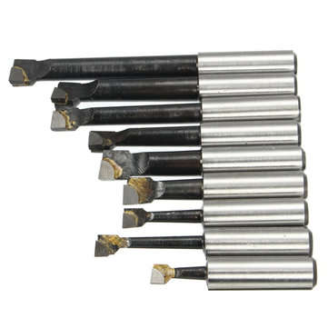Machifit 9pcs F1 1/2 Inch Shank Boring Bar Carbide Tipped Boring Bar Lathe Tools
