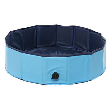 80x20cm Folding Paddling Pool PVC Pet Bathtub Dogs Cats Puppy Shower Swimming Pool House