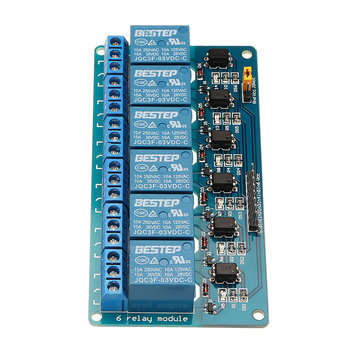 6 Channel 3.3V Relay Module Optocoupler Isolation Active Low BESTEP for Arduino - products that work