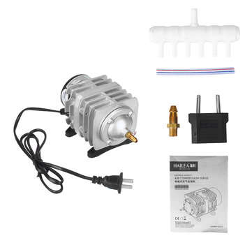 30W Electromagnetic Air Compressor Aquarium Oxygen Fish Pond Air Pump Aerator