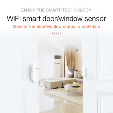 EARYKONG Tuya Smart WiFi Door & Window Sensor Door Open / Closed Detectors Home Alarm Compatible Wit