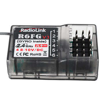 Radiolink R6FG V3 2.4G 6CH FHSS Receiver Gyro Inside for RC6GS V2/RC4GS V2/T8S/T8FB RC Transmitter