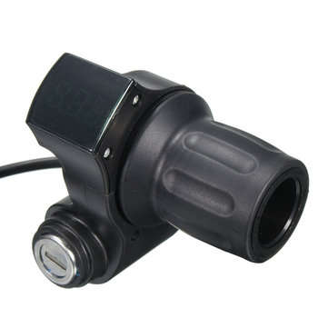 12-99V LED Digital Handlebar Grips Speed Control With Key For Scooter Motorcycle Mountain Bike