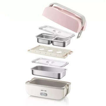 Bear 270W 0.5L Portable Electric Lunch Bento Box Insulated Food Heating Warmer Car Thermos Rice Cont