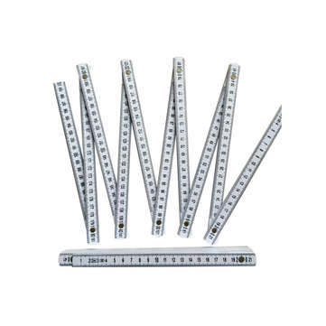 TP 2M Plastic Folding Ruler Straight Ruler Double Scale 10 Locking Joints 200cm Portable Carpenter M
