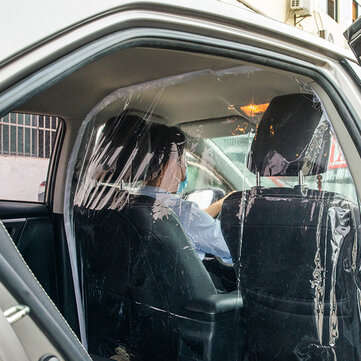 1.4*1.8M Car Isolation Film Fully Enclosed Transparent Isolation Curtain Protective Film Main Drivin