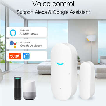 EARYKONG Tuya Smart WiFi Door & Window Sensor Door Open / Closed Detectors Home Alarm Compatible Wit