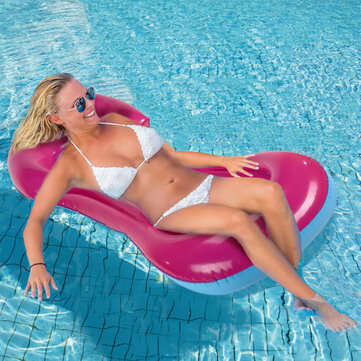 PVC Inflatable Rafts Swimming Pool Floating Row Hammock Bed Backrest Reclining Chair Summer Beach