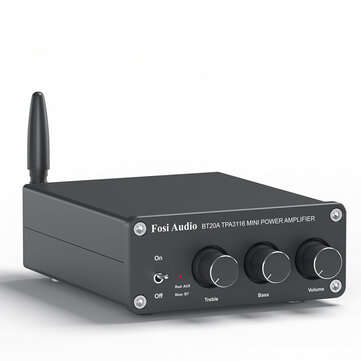 Fosi BT20A 200W Bluetooth 5.0 Stereo Audio 2 Channel Amplifier Receiver Mini Hi-Fi Class D Integrate