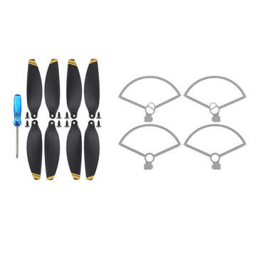 2 Paris of 4726F Propeller and Protective Guard for DJI Mavic Mini RC Drone (COLOR.: BLACKGOLD)