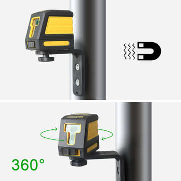 MESTEK T01 Laser Level Red 2 Lines Self-leveling Laser Leveler Vertical Horizontal Cross Laser Red B