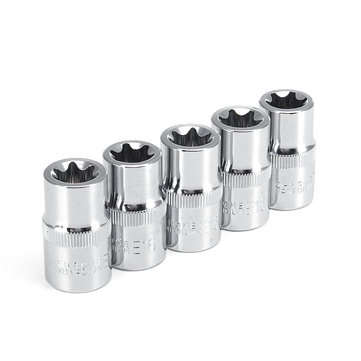 5PCS 1/2 Inch Socket Wrench Kit E10-E24 Plum Blossom Bolt Auto Repair Sleeve Set (SIZE: 16)