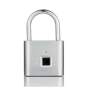 Fingerprint Lock Security Keyless Smart Padlock USB Rechargeable Digital Quick Un... (COLOR1: BLACK)
