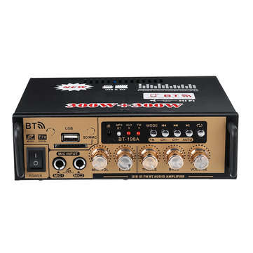 BT-198A 300W+300W Power Car Amplifier HIFI Digital Audio bluetooth AMP FM Radio For Car/Home/Theate