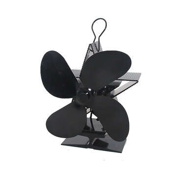 4-Blade Heat Powered Stove Fan for Wood/Log Burner/Fireplace Increases More Warm Air Eco-Friendly Ho