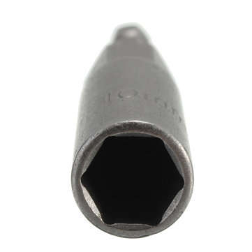 80mm Long 10mm Hex Socket Nut Driver Setter 1/4 Inch Hex Shank