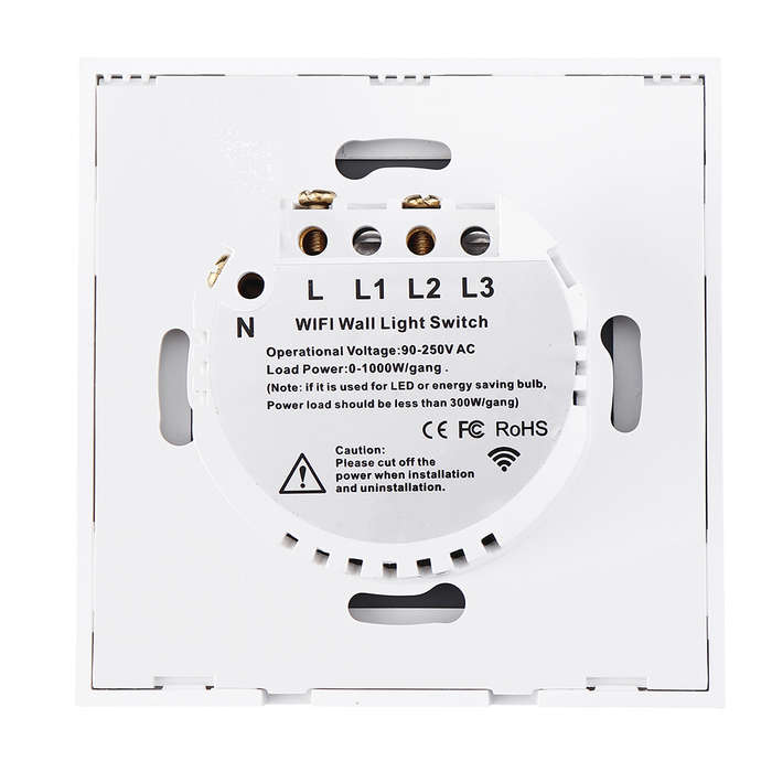 New Tuya Smart Life EU 2 Gang Smart WIFI Light Switch Interruptor Touch Wall Power Switch App