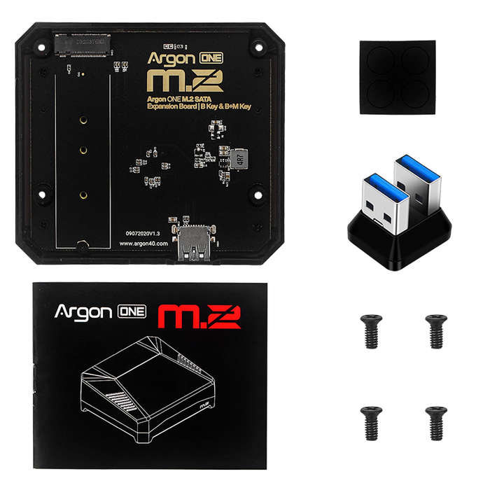 Catda Raspberry Pi 4B Argon ONE M.2 Expansion Board USB3.0 to SATA Connected to SSD Solid State Driv